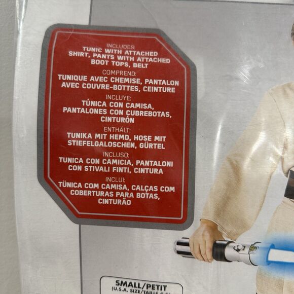 Disney Star Wars Jedi Costume Small, Padawan Skywalker Deluxe New Christmas Gift - Picture 3 of 7